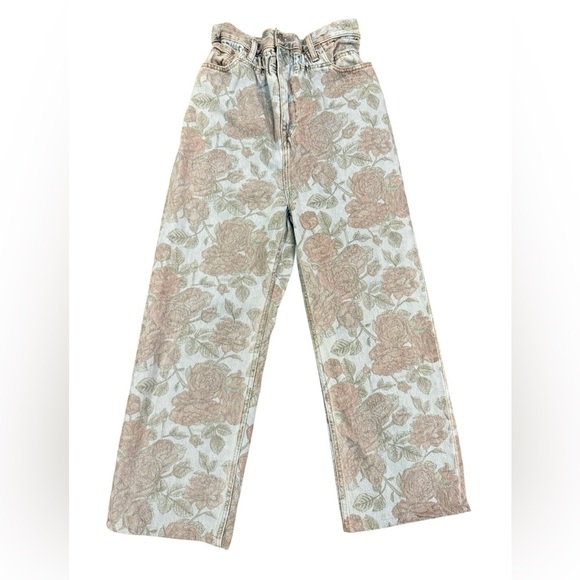 Levi x Ganni paper bag Wide Leg Jeans with High Waist - Picture 3 of 9